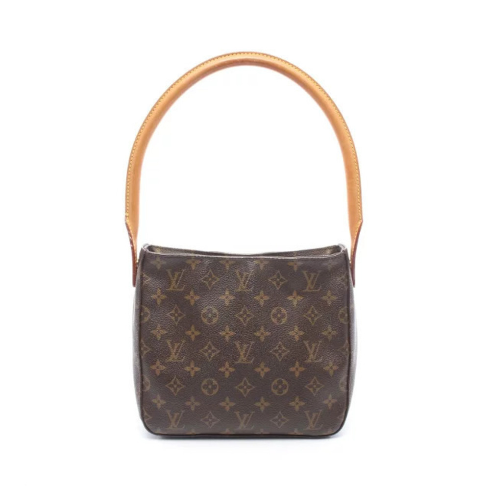 Louis Vuitton Looping Shoulder Bag Canvas Leather Monogram Brown